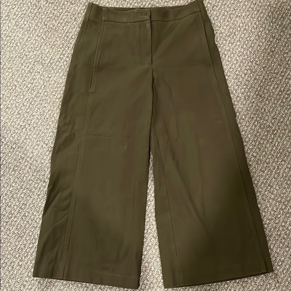 Women's Olive Green Wide-Leg Pants